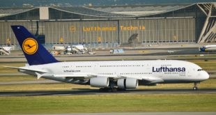Airbus A380 am Flughafen Frankfurt